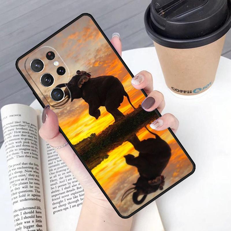 Animal Elephant Phone Case Cover For Samsung Galaxy S24 S25 Ultra S21 S22 Ultra S10E Note 10 Plus Note 20 FE S23