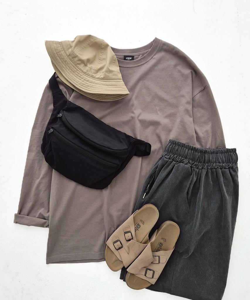 UMM 20-Color Plain Cotton Oversized Long Sleeve Tee (Type C)