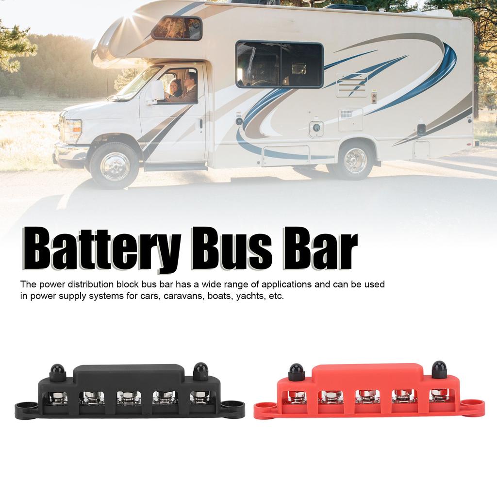 1Pair Brass M8 High Current Wiring Stud Flame Retardant Power Distribution Block Fit for Cars Boats RV Outdoor