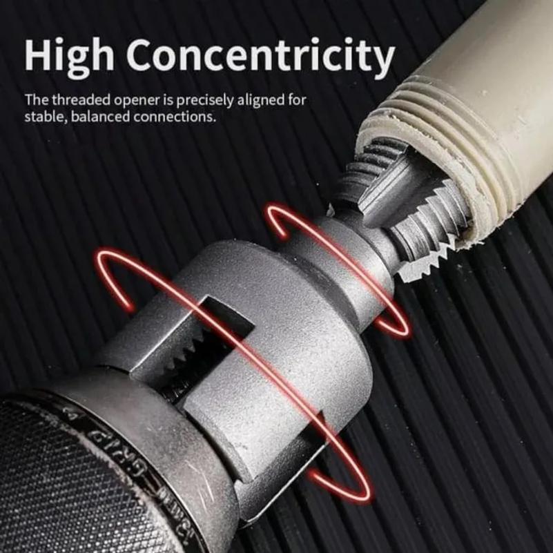 3PCS Heavy-Duty PVC/Plastic Pipe Threading Tool Kit 1/2" 3/4" 1" Male & Female Threads for PVC PPR MPP Pipes