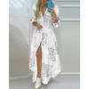 Europäisch Amerikanisches Sexy Hemd Langer Rock Kleid für Frauen, Heiße Frühling/Sommer Mode