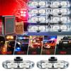 2x4 4×8 Led Signal Lamp Warning Light Strobe Warning Lamp Emergency Signal Accessories Grille Light Flashing for Car SUV Yellow