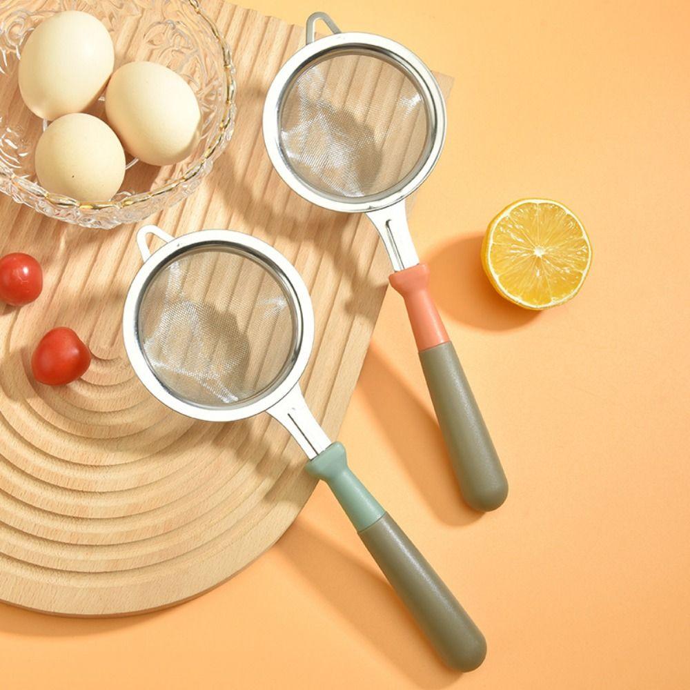 Household Flour Filter Spoon Handheld Skimmer Strainer Multifunctional Flour Sifter  For Flour Milk