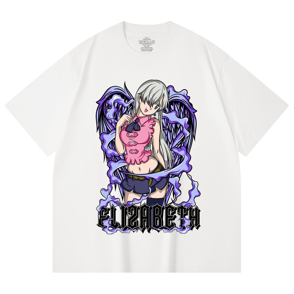 230 Gsm 100% Cotton Seven Deadly Sins V3 Elizabeth Print Unisex Heavy Cotton T Shirt