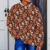 Men's Neck Knit Sweater with Christmas Print for Fall Winter Holiday