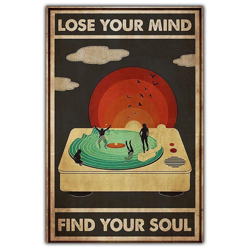 Vintage Abstrakte Kunst Figur Leinwandbild Mode Wandkunst Poster Schallplatte Musik Tänzer Wohnzimmer Heimdekoration Wandbild