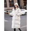 Korean-style Loose-fit Winter Down Cotton Coat for Women, Mid-length Thickened Hooded Jacket