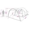 Tunnel Tent with Roof Green 370 x 275 x 210 cm Polyester and Steel