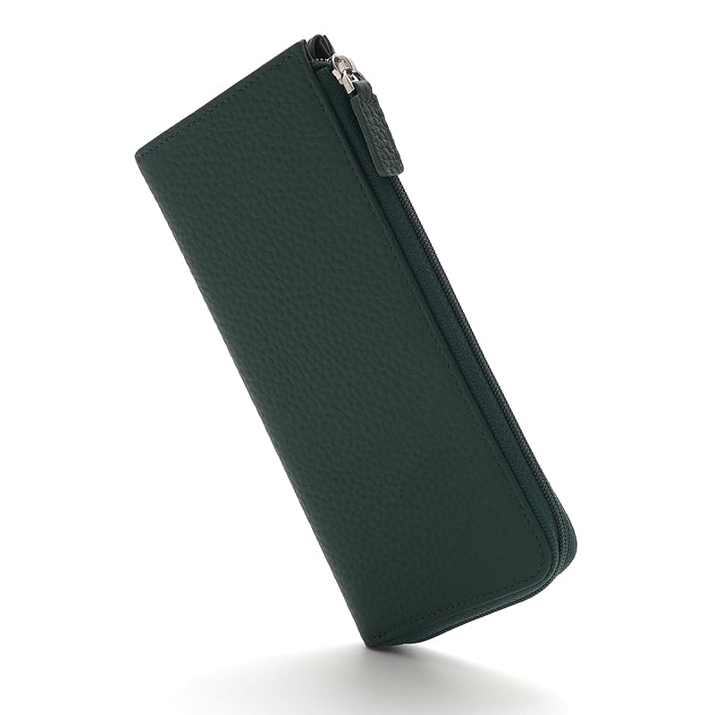 

[KNUTe] long wallet L-shaped zipper ladies genuine leather slim Thin lightweight compact Skimming prevention Shibo wallet coin purse light leather