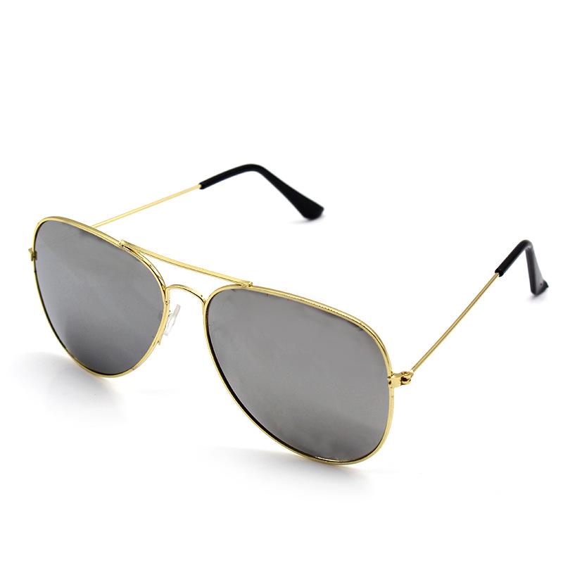 Unisex Aviator Frog Mirror Sunglasses - Multicolor Metal Frame