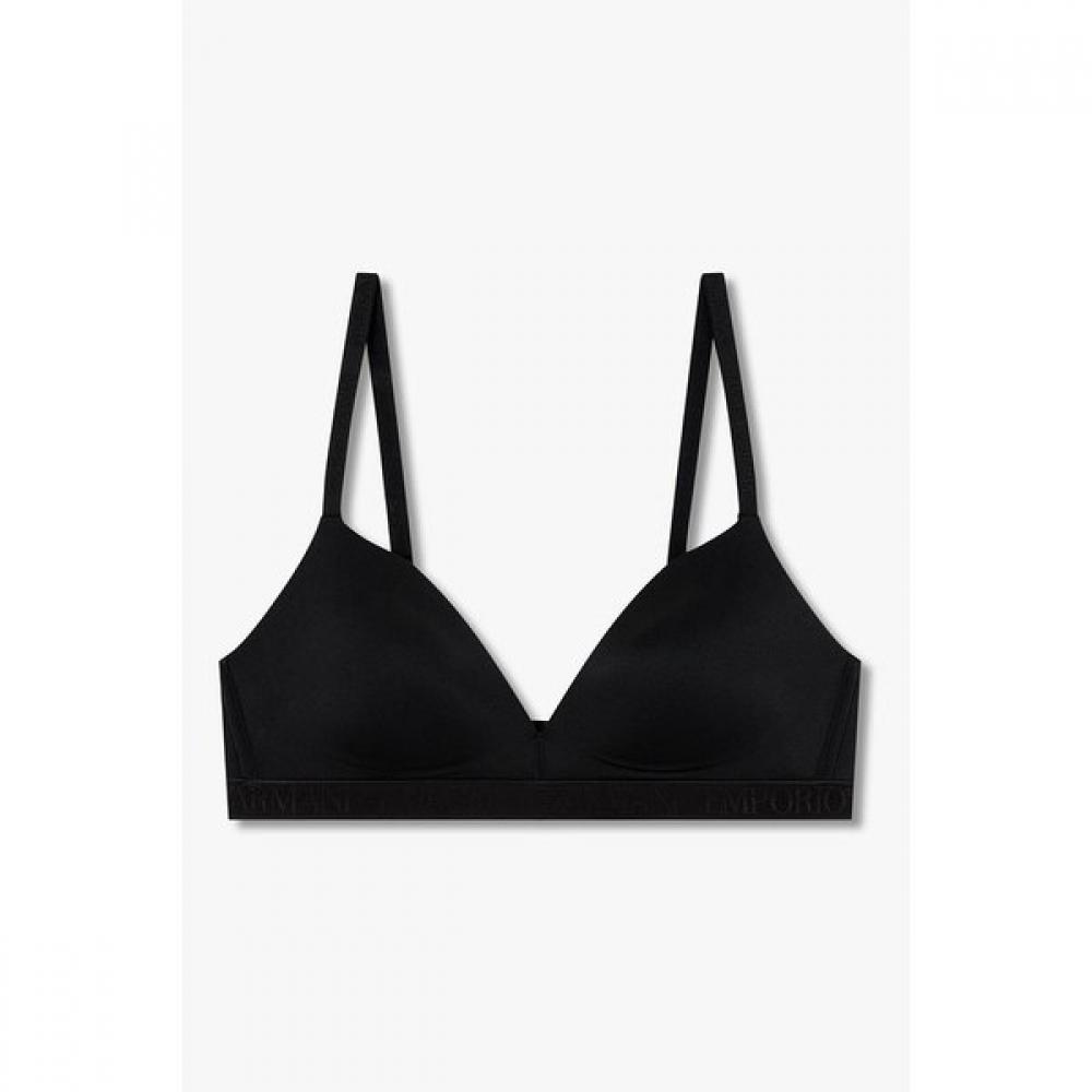 Emporio Armani Women S Padded Triangle Bra   Logo Trim 0825381543 M(80)