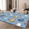 VIKAMA Cartoon Cute Cat Carpet Blue Large Area Rugs Easy To Clean Doormat Rug For Bedroom Carpet For Live Room Home Decor