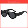 Fashion Oversized Uv400 Sun Glasses With Blue Lenses For Outdoor Activities