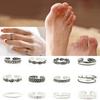 9Pcs Adjustable Toe Rings for Women Hypoallergenic Open Toe Ring Set Women Beach Foot Jewelry Caring Women Foot Ring Jewelry