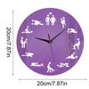 Art Wall Clock  Bachelorette Game Y DIY Adult Bedroom Decorative Wall Clock  Love Position Unframed Round Wall Clock,