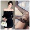 2024 Spring Women Off Shoulder Long Sleeve Lace Bodycon Mini Dress Sexy Slim Pencil Club Night Out Dress Plus Size S-L