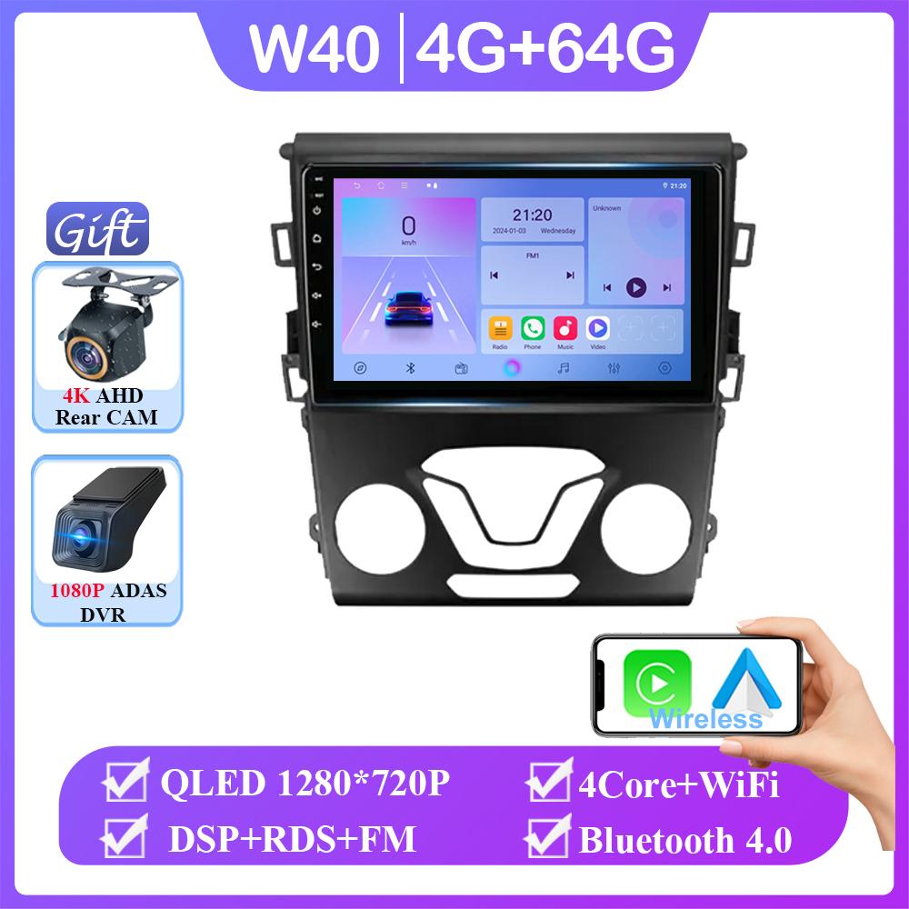 Android 14 For Ford Mondeo 5 Fusion 2012-2019 Auto Radio Stereo Head Unit Carplay Multimedia Video Player Navigation No 2din DVD