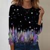Long Sleeve Shirts For Women Cute Print Graphic Tees Blouses Casual Plus Size Basic Tops Pullover