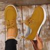 Faux Suede Wedges Loafers Women  Autumn Lace Up Thick Bottom Casual Shoes Woman Plus Size 43 Anti Slip Platform Sneakers
