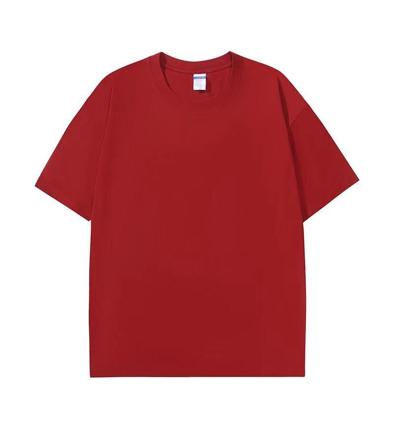 20 Combed Cotton Heavyweight Oversize T-Shirt - Solid Color, Round Neck, Short Sleeve, Drop Shoulder, 230g