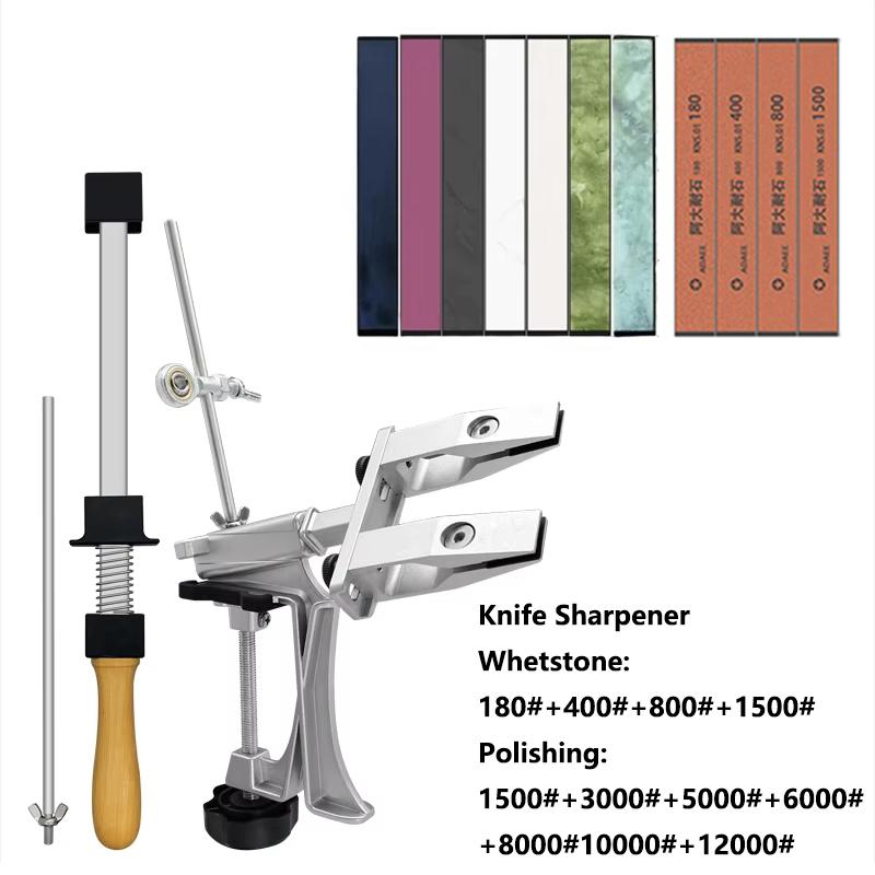 XK Fixed Angle Knife Sharpener Sharpening Stone Set Professional Knife Machine Whetstone Grinder System Diamond Kitchen Tools