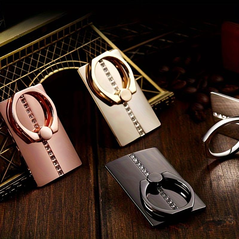Waterproof Aluminum Alloy Cellphone Ring Holder - Elegant Metal Grip Stand for Smartphones
