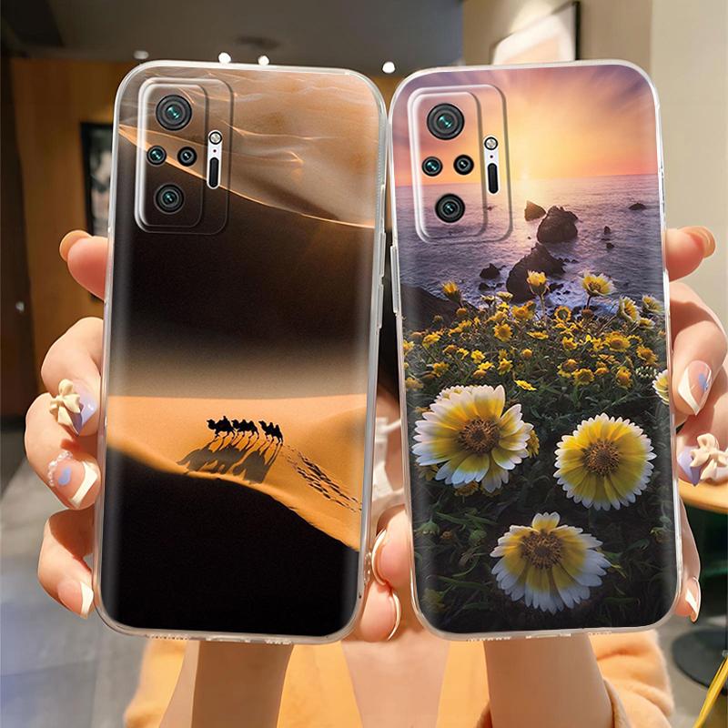 For Xiaomi Redmi Note 10 Pro Case Painting Soft TPU Clear Silicone Anti Drop Back Cover For Redmi Note 10 Pro Phone Cases Funda