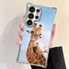 Giraffe Animal Pattern Plating Phone Case For Samsung Galaxy S24 S25 FE S26 Edge S23 Ultra S22 S21 Plus S20 Anti-Fall Airabag Co