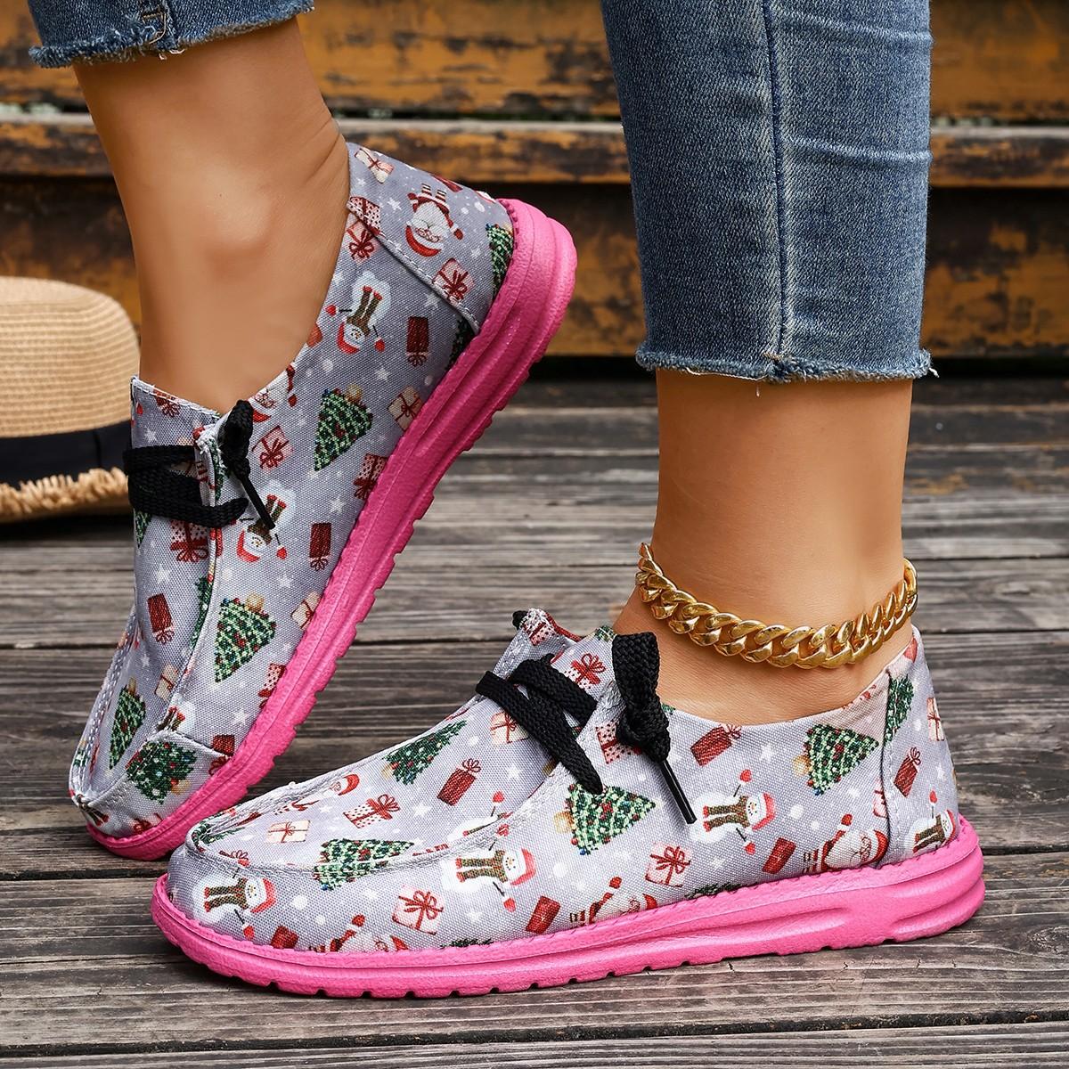 

Плоские кроссовки на шнуровке больших размеров Женские Осень 2025 Новые Повседневные Граффити Цветной блок Низкие туфли 36