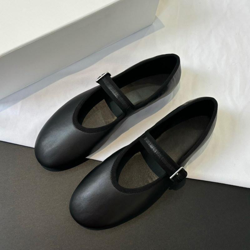 Retro Mary Jane One-Word Buckle Ballet Flats & High Heels