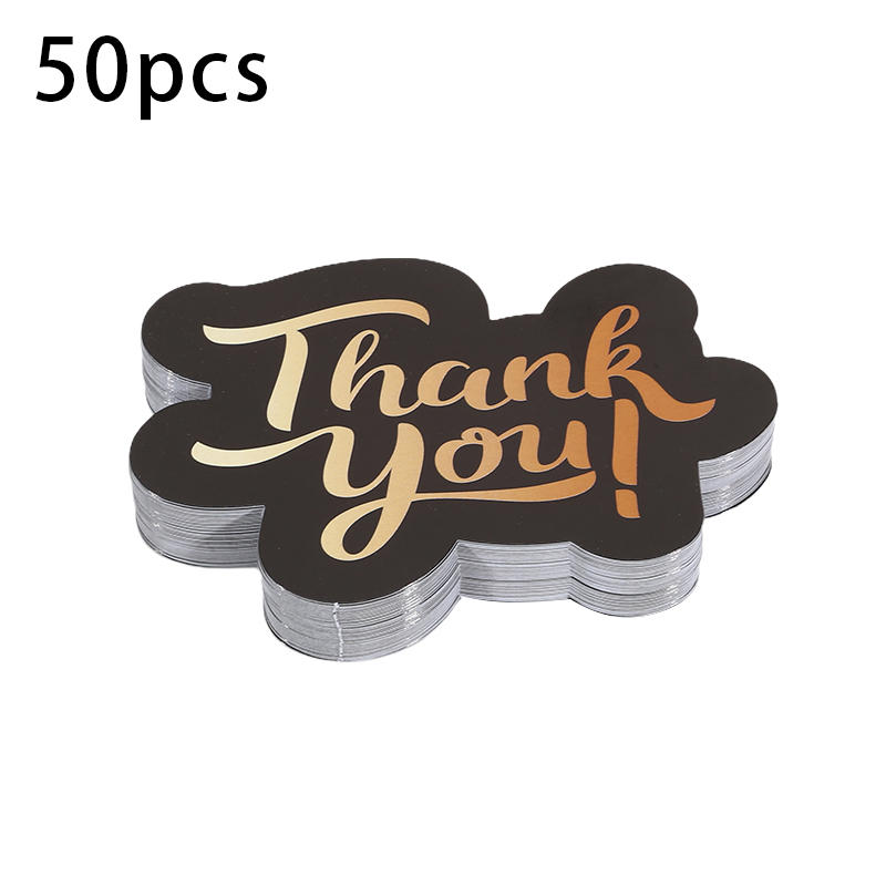 100/50Pcs Unique Thank You Cards Small Business Pink Blue Double-Sided Thank You Cards Unique Package Insert Notes for Gifts