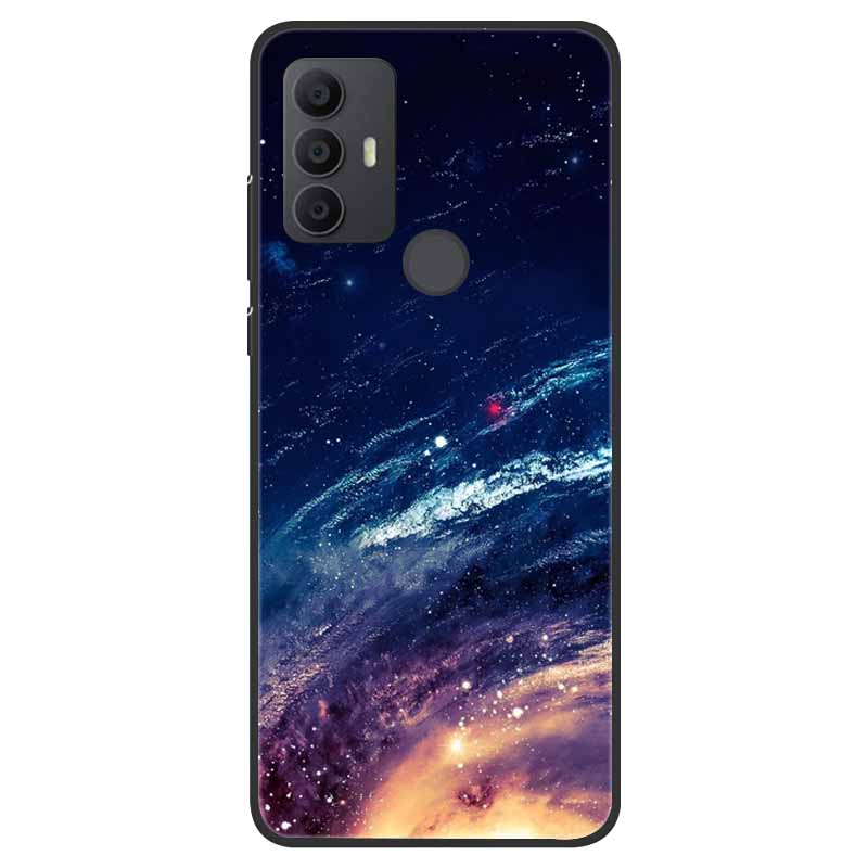 For TCL 30 SE Case Silicone Starry Space TPU Soft Back Cases For TCL 305 Cover Marble Painted for TCL 30SE TCL305 Fashion Bags