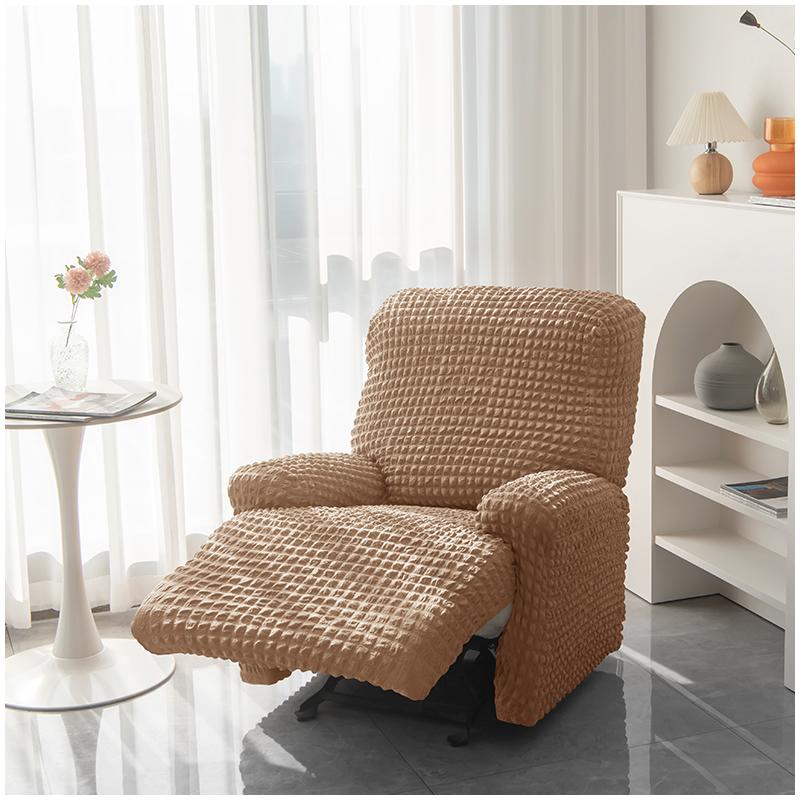 Gekräuselter Seersucker-Liegesofabezug, geteilter Stil, Sofabezug für Wohnzimmer, elastischer Lazy Boy-Stuhlbezug, Sesselbezug