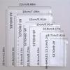 A7/A6/A5/B5/A4 5pcs Transparent PVC Document Storage Storage with Holes Student Stationery Storage Bag