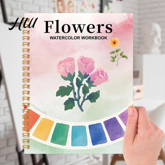 Watercolor Painting Book for Beginners Workbook Step-by-Step Guide Paint Stress-relief Coloring Set Nature-inspired Water Charming Butterfly Drawing