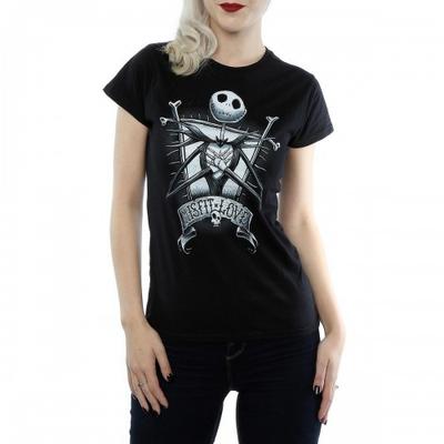 Womens/Ladies Misfit Love Jack Skellington Cotton T-Shirt