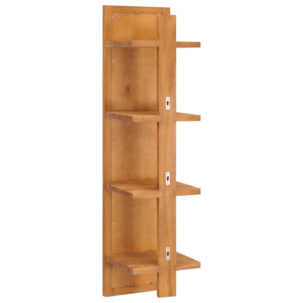 Wall Mirror with Shelves 30*30*120 cm Solid Teak Wood