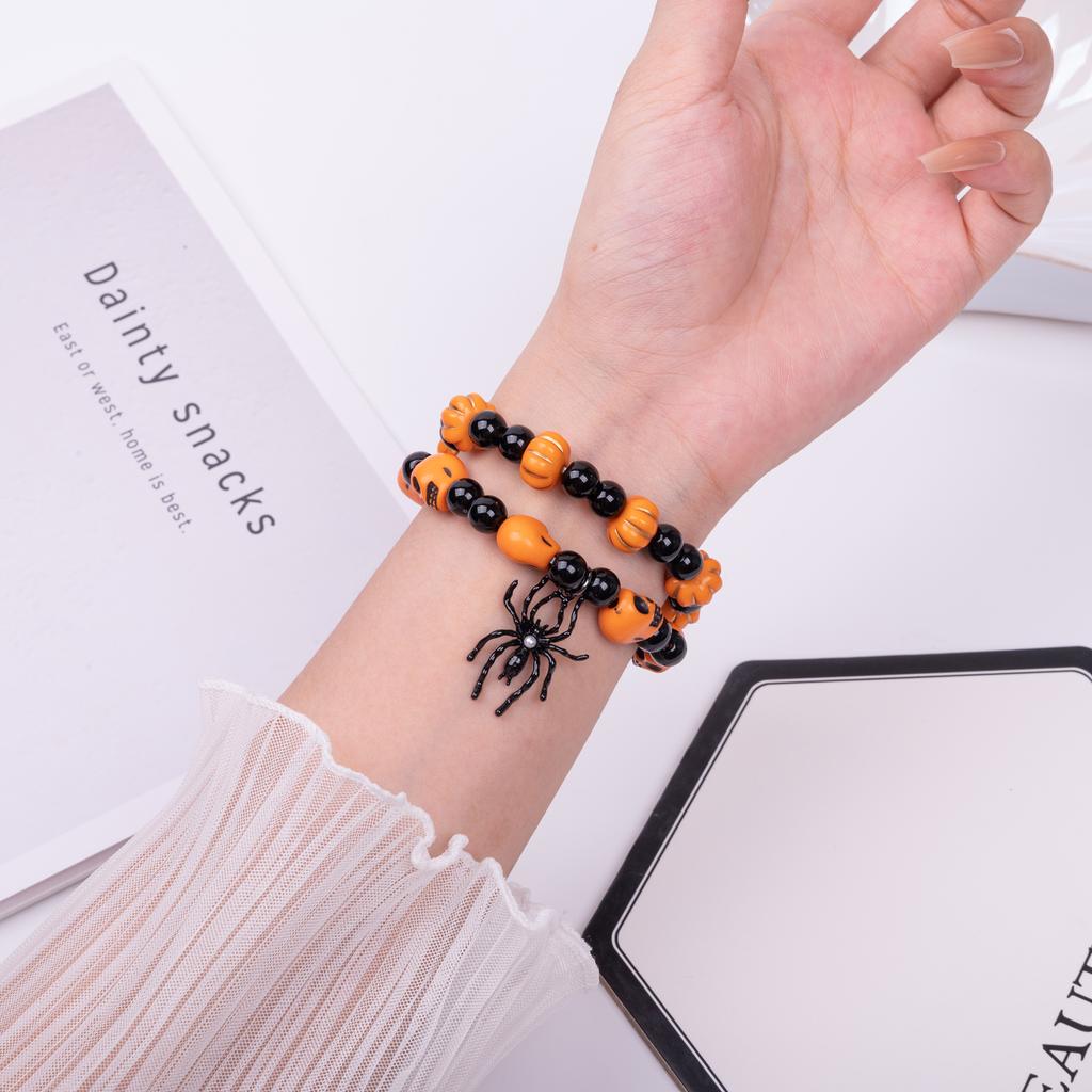 Halloween Spider/Bat Beaded Strap for Apple Watch 10 46mm/Ultra 2/Ultra 49mm/9 8 7 45mm/SE (2023) SE (2022) SE 6 5 4 44mm/3 2 1 42mm