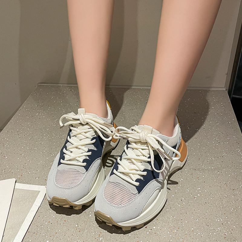 Thick Bottom Women Sneakers Elevated Increase Anti-slip Wear Resistance Fashion All-match Casual Shoes Womens Shoes Autumntime
