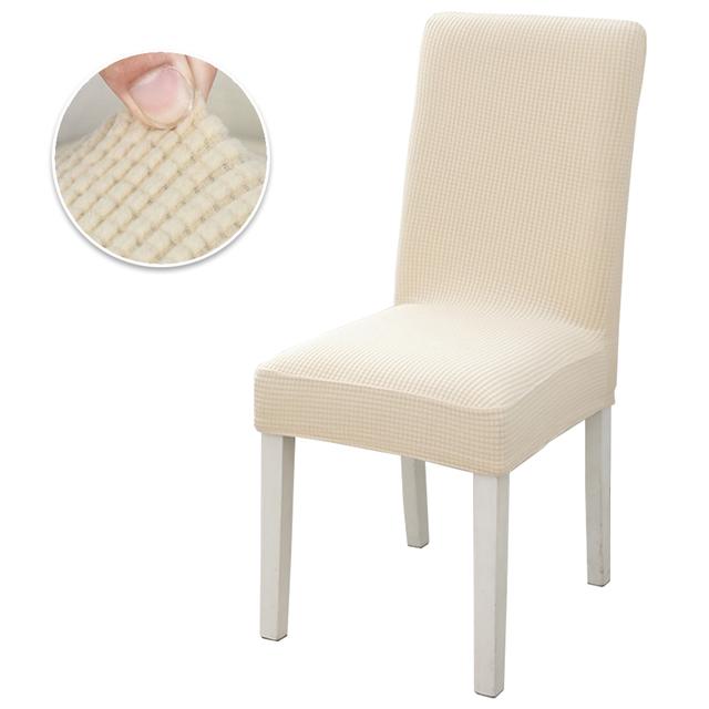 Jacquard Dining Chair Cover Stretch Anti -Dirty Chair Covers For Wedding Hotel Banquet Room Elastic Seat Slipcover 1 2 3 4pcs for Home