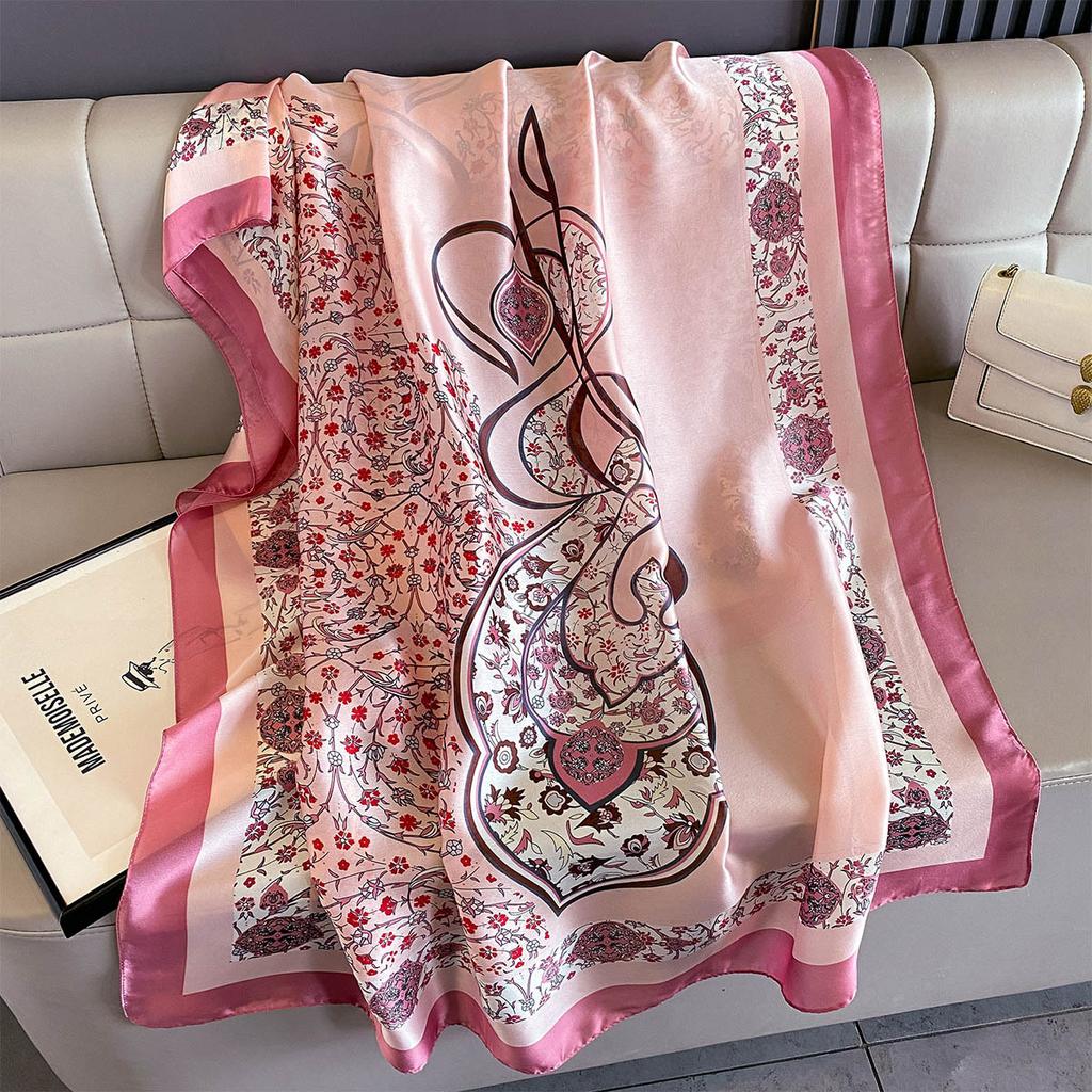 Luxury Brand Women Summer Scarf Florald Print Shawls Wraps Soft Female Muffler Hijab For Beach Travel
