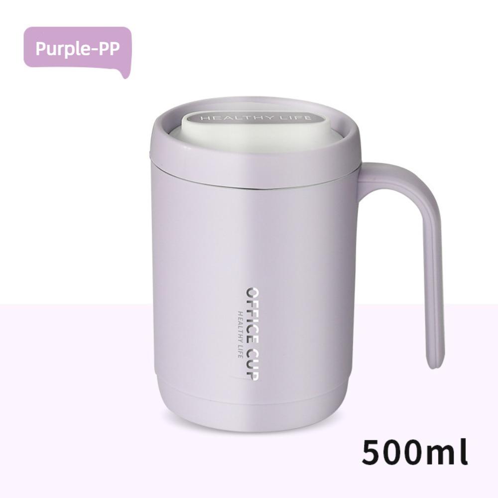 500ML Kaffeetasse 304 Edelstahl Frühstücksmilchtasse Tragbarer Kaffeebecher Büro