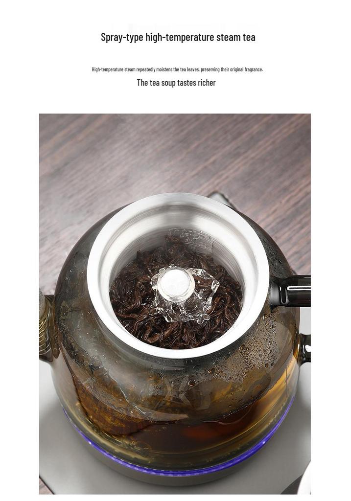 Pure Titanium Auto-Fill Electric Kettle with Tea Brewer and Anti-Overflow Feature