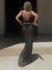 EDOLYNSA 2024 Black Fashion Polka Dots Sexy See Through Spaghetti Strap Beach Maxi Dress Women Summer Party Slip Dresses Swimsuit Cover Up