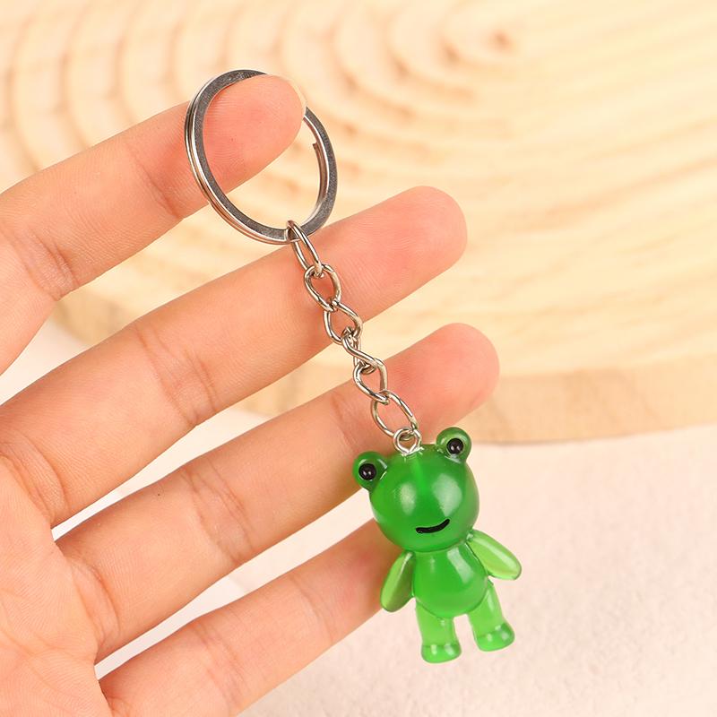 Kawaii Cartoon Tiere Frosch Leuchtender Schlüsselanhänger Kreatives Mädchen Herz Glow In The Dark Schlüsselanhänger Tasche Anhänger Autoschlüssel Zubehör