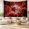 AC Milan Wall Tapestry, Soft Fabric Wall Hanging, Decorative Backdrop For Bedroom Home Wall Art