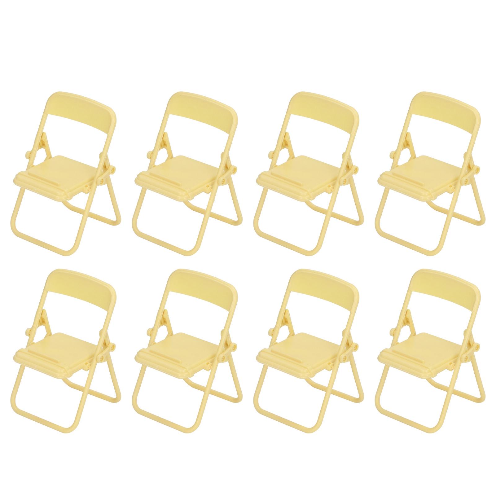 

30pcs Mini Chair Shape Cell Phone Stand Multi Function Candy Color Foldable Mobile Phone Holder for Desk Tablet Phone