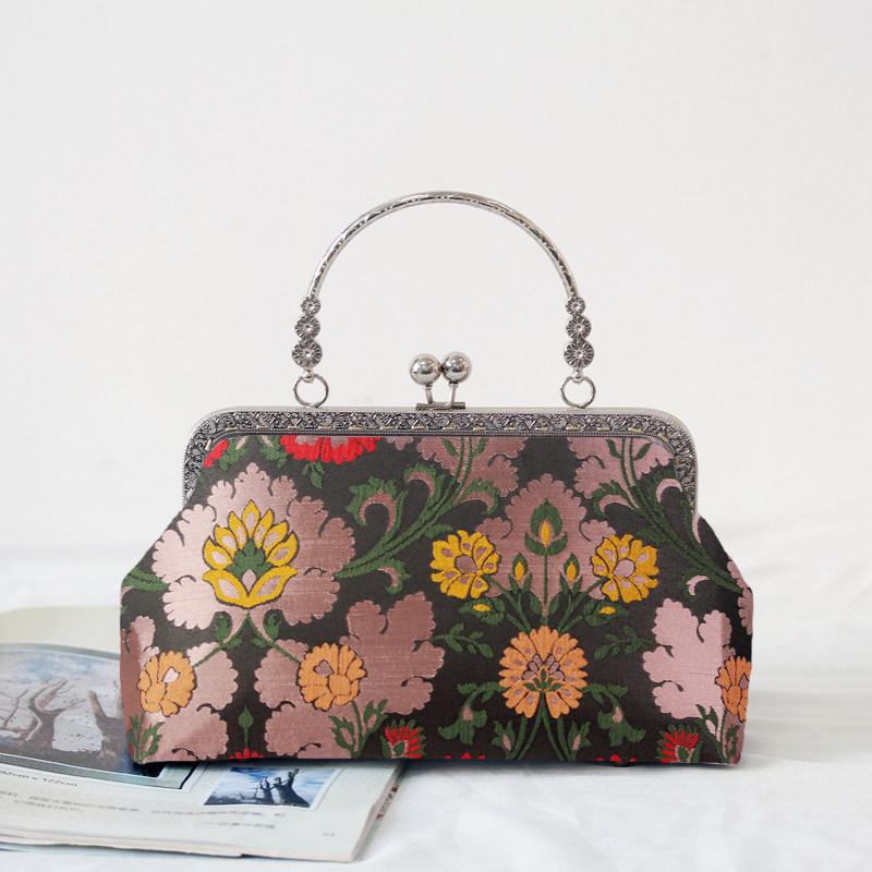 Short Style Handbag Material Kit - Handmade, Multiple Styles, Square Clasp Bag, Includes 20 Needles