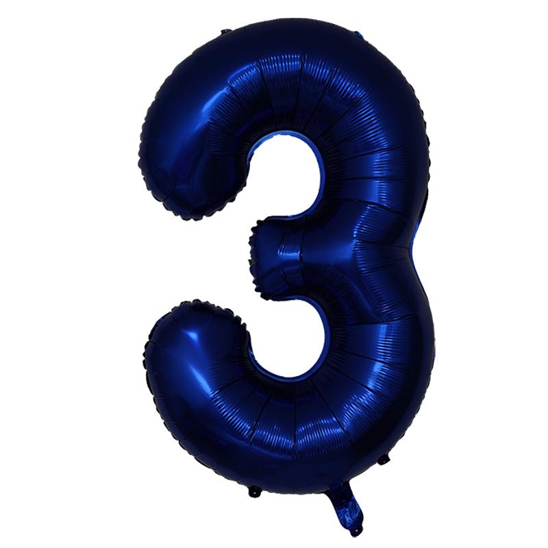 40 Zoll Dunkelblau Zahlen Folienballon 0-9 Digital Globos Kinder Geburtstagsfeier Dekoration Babyparty Spielzeug Kinder Abschlussgeschenke