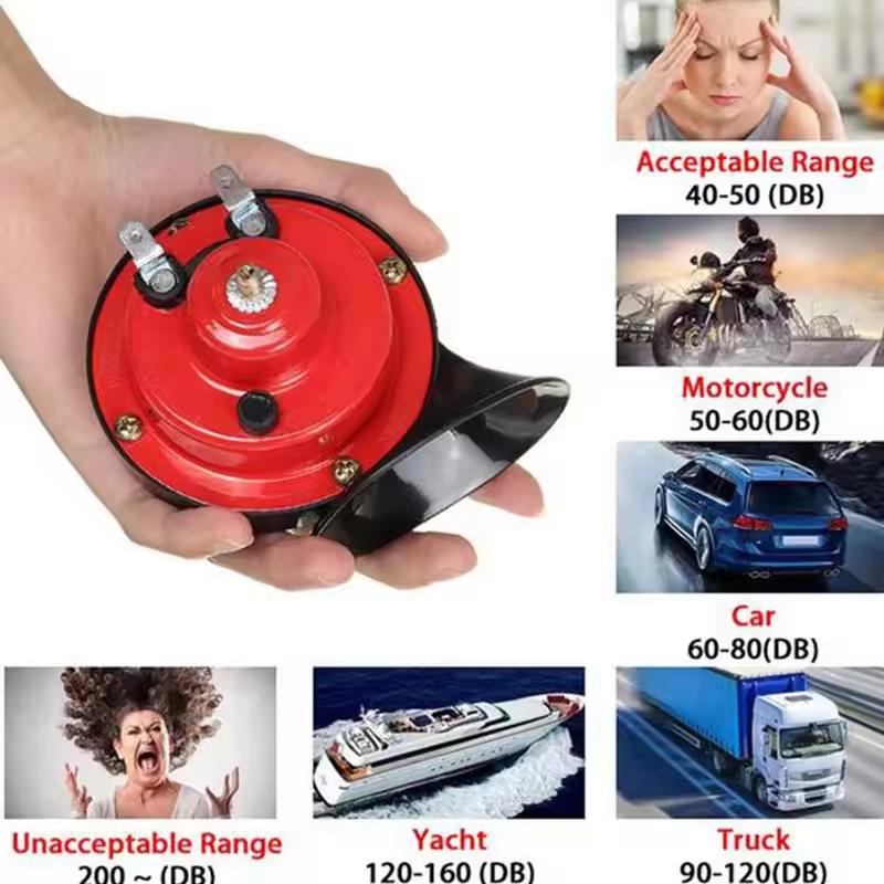 Modified Car Snail Shaped Horn High Pitched Universal Whistle Waterproof Car Motorcycle Modified 12V High And Low Dual Tone Horn